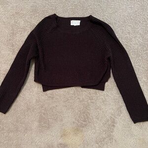 Brown cropped sweater